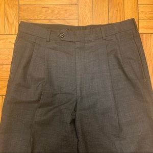 CHARCOAL GREY WOOL DARK ACADEMIA PLAID PANTS